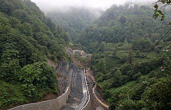 Rize'de heyelan