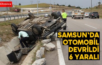 Samsun'da otomobil devrildi: 6 yaralı