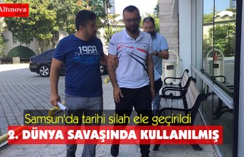Samsun'da tarihi silah ele geçirildi
