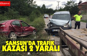 Samsun'da trafik kazası: 2 yaralı