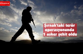 Şırnak'taki terör operasyonunda 1 asker şehit oldu