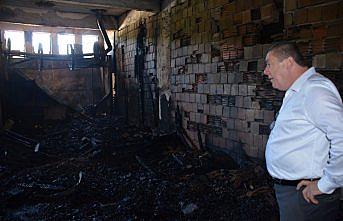 Zonguldak'ta fındık fabrikasındaki yangın