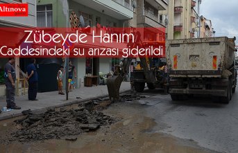 Zübeyde Hanım Caddesindeki su arızası giderildi