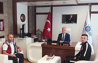 Başarılı tekvandocudan Genel Müdür Kesici'ye ziyaret