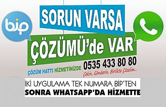 İKİ UYGULAMA TEK NUMARA.BİP’TEN SONRA WHATSAPP’DA HİZMETTE