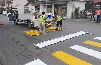 Kaynaşlı'da yaya öncelikli trafik çalışmaları