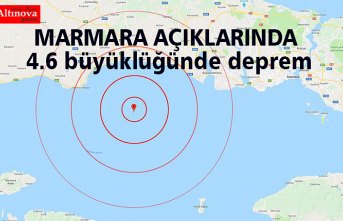 Marmara açıklarında 4.6 büyüklüğünde deprem