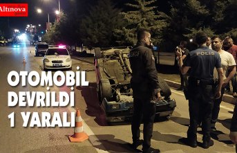 Otomobil devrildi: 1 yaralı
