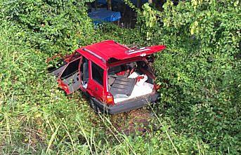 Samsun'da otomobil şarampole devrildi: 4 yaralı