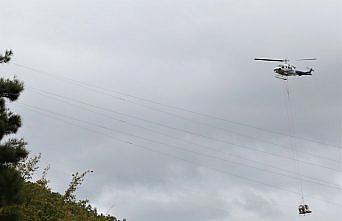 Yüksek gerilim hatlarına 