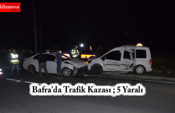 Bafra'da Trafik Kazası ; 5 Yaralı