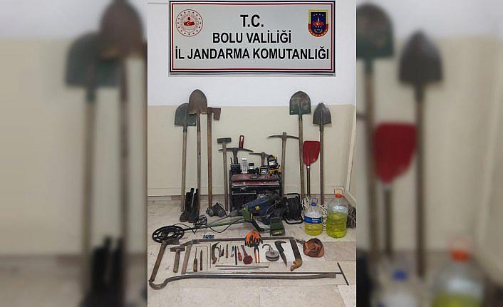 Bolu'da kaçak kazı operasyonu