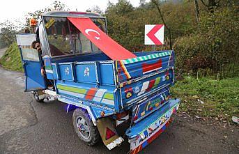 Çiftçinin ışıklandırdığı tarım aracı ilgi görüyor