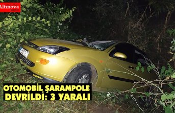 Otomobil şarampole devrildi: 3 yaralı