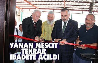 YANAN MESCİT TEKRAR İBADETE AÇILDI