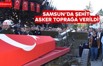 Yıldırım düşmesi sonucu şehit olan asker toprağa verildi