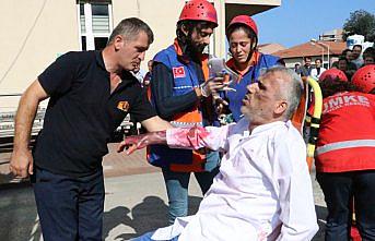 Zonguldak'ta hastanede yangın tatbikatı