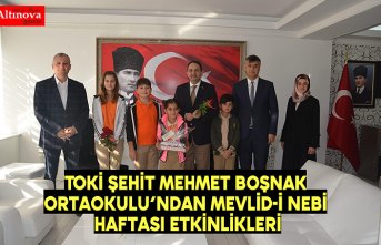 Toki Şehit Mehmet Boşnak Ortaokulu’ndan Mevlid-i Nebi haftası etkinlikleri