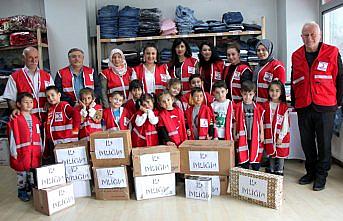 Ünye'de anaokulu öğrencilerinden Türk Kızılay'a destek
