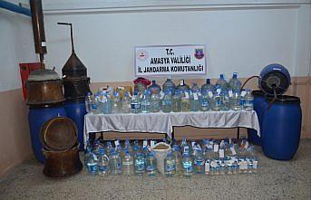 Amasya'da 2 bin 338 litre sahte içki ele geçirildi