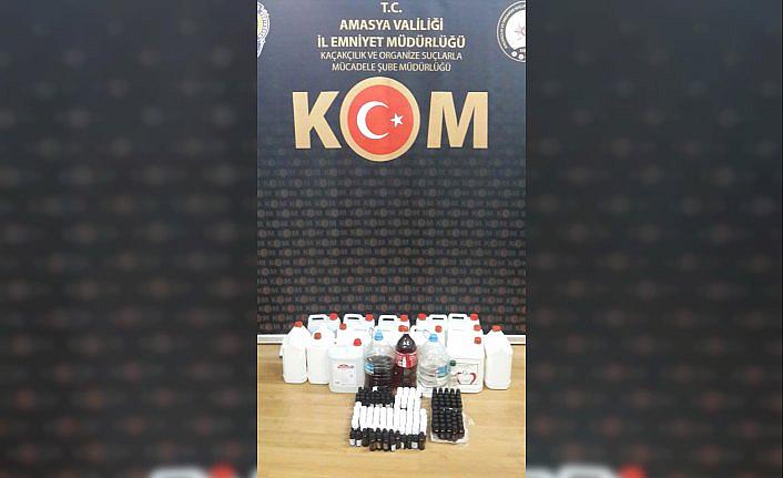 Amasya'da sahte içki operasyonu