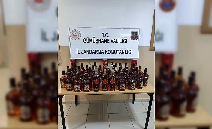 Gümüşhane'de sahte ve kaçak içki operasyonu
