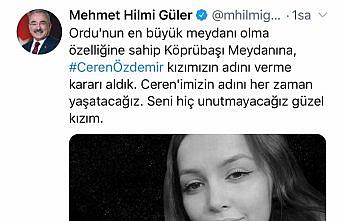 Ordu'da Ceren Özdemir'in ismi yaşatılacak