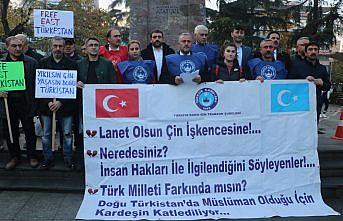 Trabzon'da, Çin'in Doğu Türkistan politikaları protesto edildi