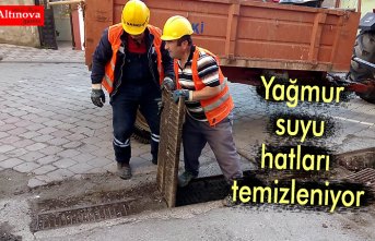 Yağmur suyu hatları temizleniyor