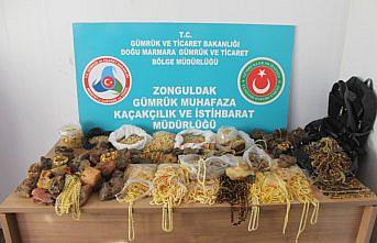 Zonguldak'ta 28 kilogram kehribar taşı ele geçirildi