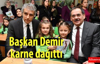 Başkan Demir, karne dağıttı