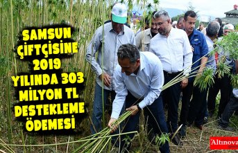 Samsun Çiftçisine 2019 Yılında 303 Milyon TL Destekleme Ödemesi