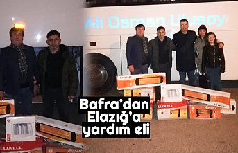 Bafra’dan Elazığ’a yardım eli