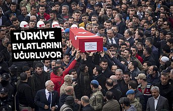 İdlib şehitleri son yolculuklarına uğurlandı