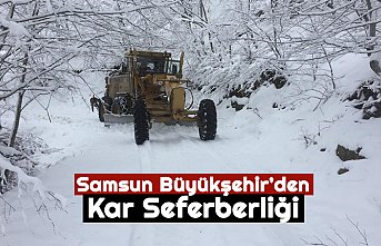 Samsun Büyükşehir’den Kar Seferberliği