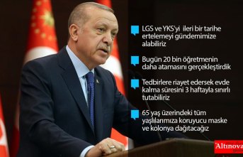 Cumhurbaşkanı Erdoğan: Mecburiyeti olmayan hiçbir vatandaşımız tehdit ortadan kalkana kadar evinden çıkmamalı