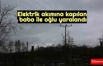 Elektrik akımına kapılan baba ile oğlu yaralandı