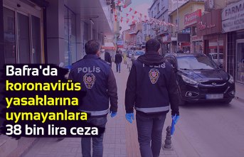 Bafra'da koronavirüs yasaklarına uymayanlara 38 bin lira ceza
