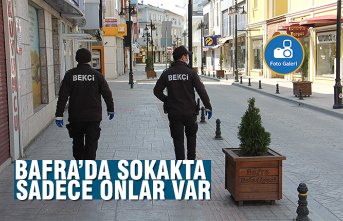 Bafra'da sokağa çıkma yasağının ardından cadde ve sokaklar boş kaldı
