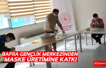 BAFRA GENÇLİK MERKEZİNDEN MASKE ÜRETİMİNE KATKI