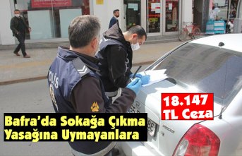 Bafra’da Sokağa Çıkma Yasağına Uymayanlara 18.147 TL Ceza