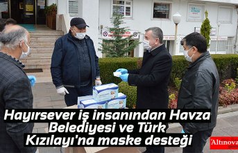 Hayırsever iş insanından Havza Belediyesi ve Türk Kızılayı'na maske desteği
