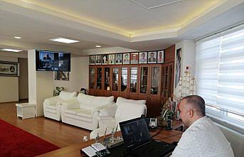 Keşap Belediye Başkanı Emür, telekonferans yoluyla basın toplantısı düzenledi