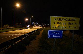 Ordu'da araç giriş çıkışları durduruldu