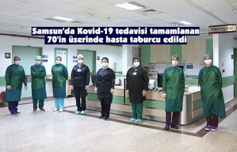 Samsun'da Kovid-19 tedavisi tamamlanan 70'in üzerinde hasta taburcu edildi