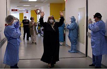 Sinop'ta koronavirüsü yenen 8 kişi alkışlarla tabucu oldu