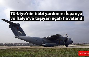 Türkiye'nin tıbbi yardımını İspanya ve İtalya'ya taşıyan uçak havalandı