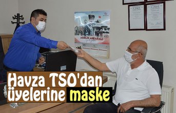 Havza TSO'dan üyelerine maske desteği