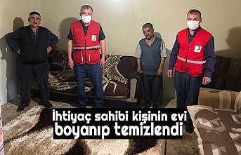 İhtiyaç sahibi kişinin evi boyanıp temizlendi