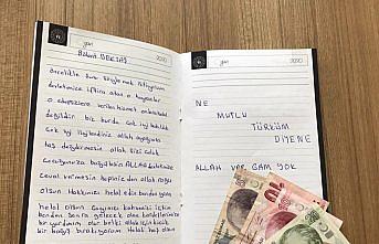 Milli Dayanışma Kampanyası için mektupla birlikte 45 lira bıraktı